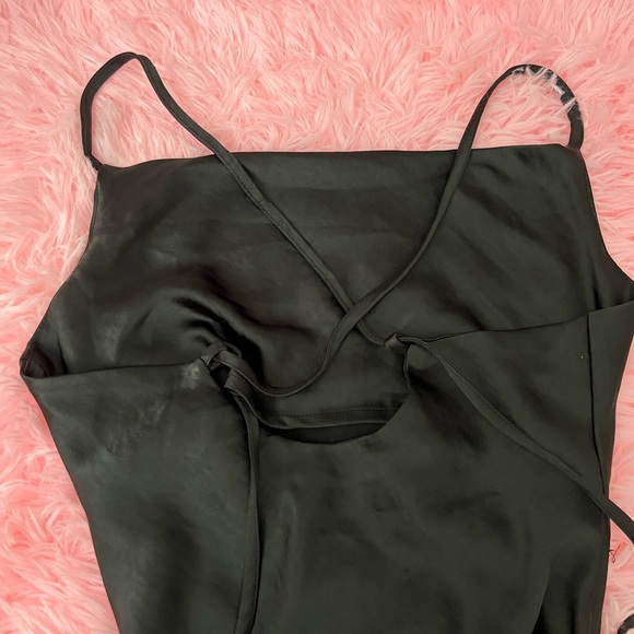 OAK + FORT mini satin backless dress - Picture 4 of 5